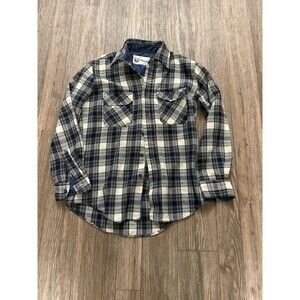 Vintage‎ Grizzly Flannel Blue Plaid Men’s Sz S